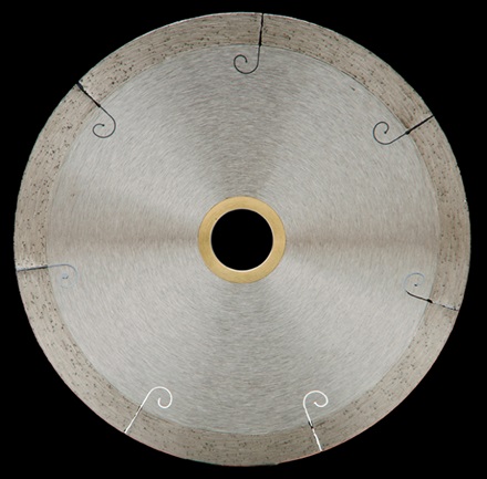 RCDJ continuous rim laser cut hot sintered diamond saw blade for ceramic and porcelain tile wet cutting